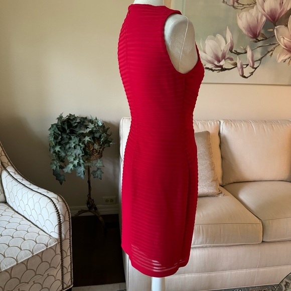 Calvin Klein Red Sleeveless Bandage Sheath Dress - Picture 5 of 16